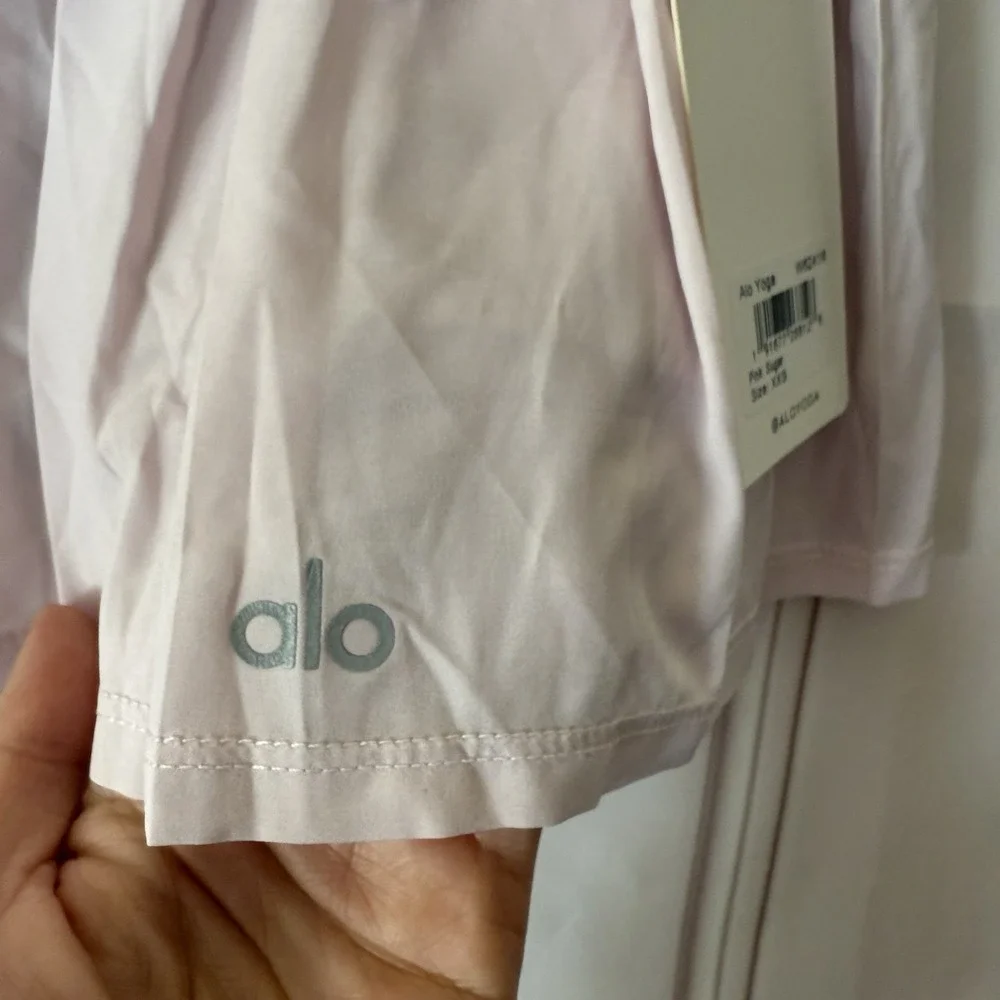 Alo Yoga Varsity Pleated Tennis Skirt Skort Womens Sz XXS Pink Sugar NWT